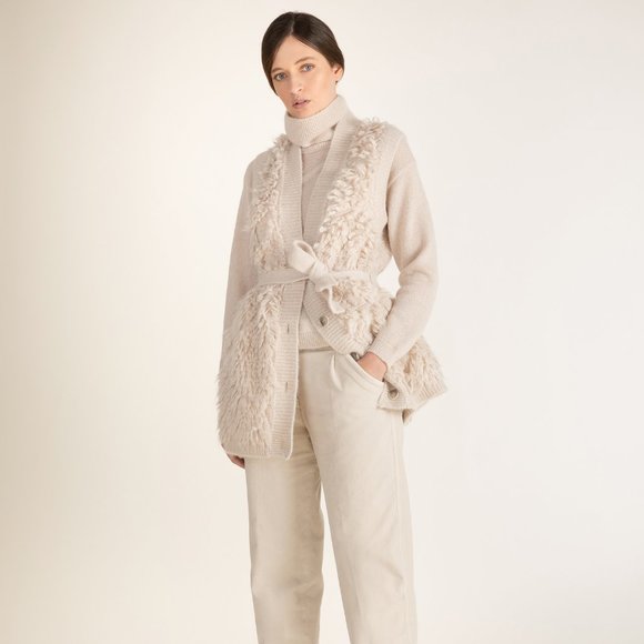 Alpaca Wrap Vest by TONET - Picture 1 of 4